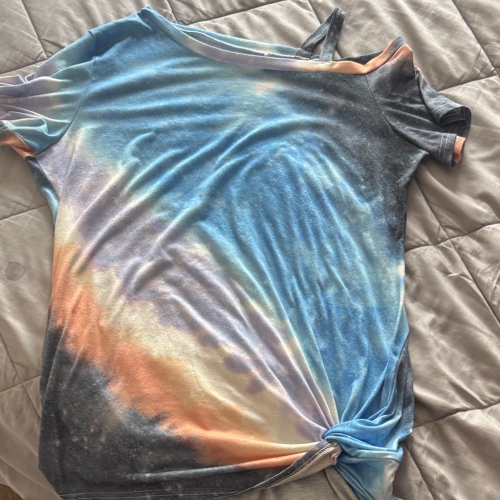 Tie-Dye Off-Shoulder Women Top